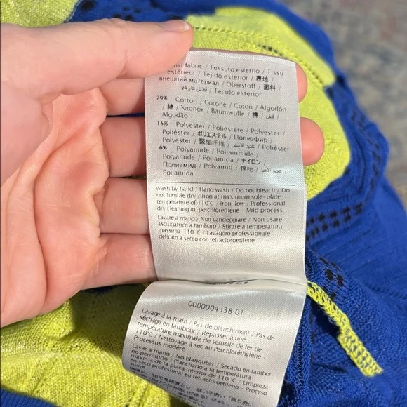 Missoni Neon Green/Blue Chevron Top SZ 46/US 10/XL VGUC - Picture 5 of 7